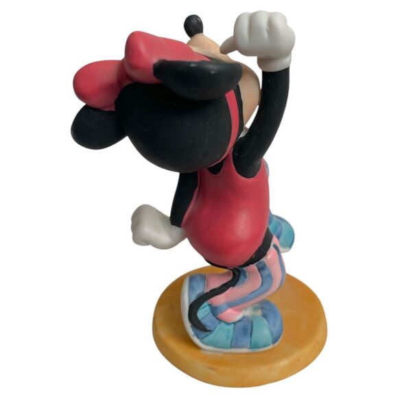 Vintage Disney Minnie Mickey Mouse Jogging Workout Aerobics Ceramic Figurines - Picture 10 of 13